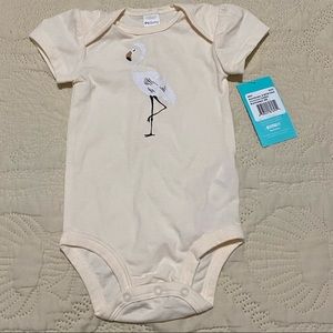 3/$20 Petit Lem Baby Flamingo Onesie